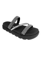 Sandália feminino papete Flatform Brilho Strass – Conforto, Estilo e Bem-Estar