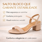 Sandália Feminina Vizzano Salto Quadrado Baixo