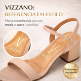 Sandália Feminina Vizzano Salto Quadrado Baixo