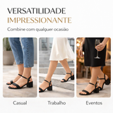 Sandália Feminina Vizzano Salto Quadrado Baixo