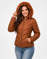Jaqueta bobojaco puffer com capuz removível (estoque limitado)