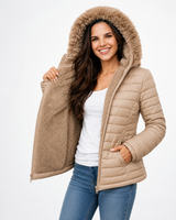Jaqueta bobojaco puffer com capuz removível (estoque limitado)