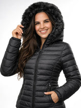 Jaqueta bobojaco puffer com capuz removível (estoque limitado)