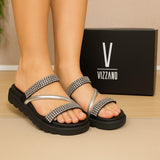 Sandália feminino papete Flatform Brilho Strass – Conforto, Estilo e Bem-Estar